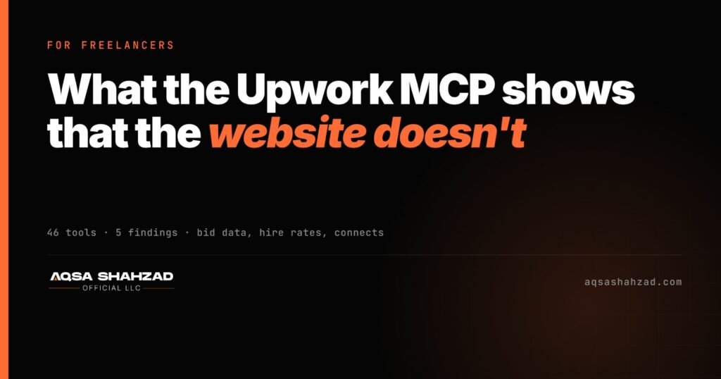 The Upwork MCP Server: What It Shows Freelancers That the Website Doesn't