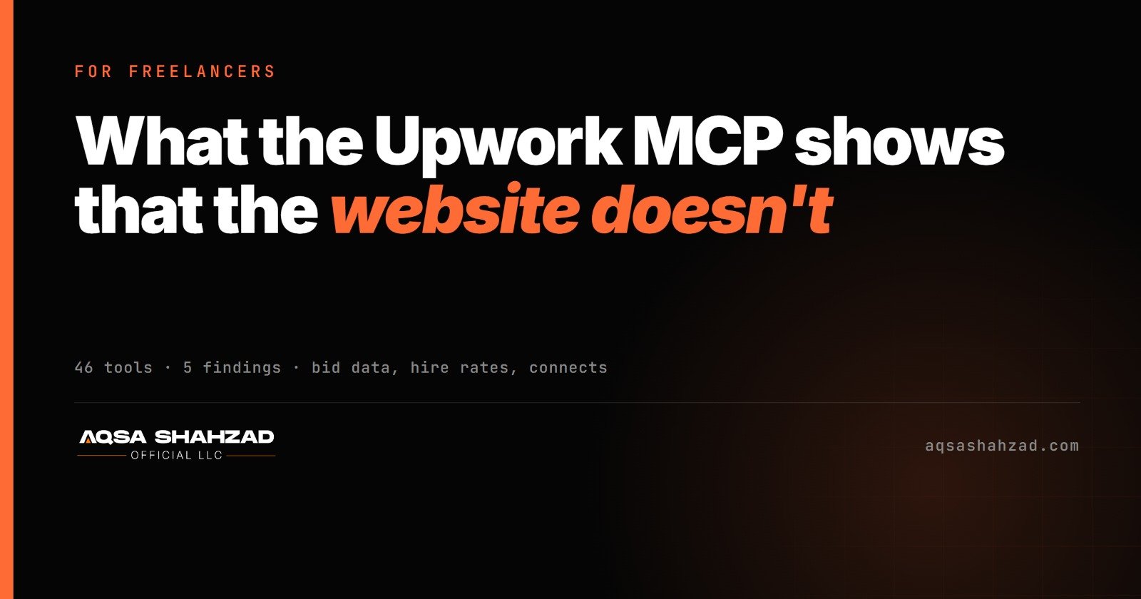The Upwork MCP Server: What It Shows Freelancers That the Website Doesn't