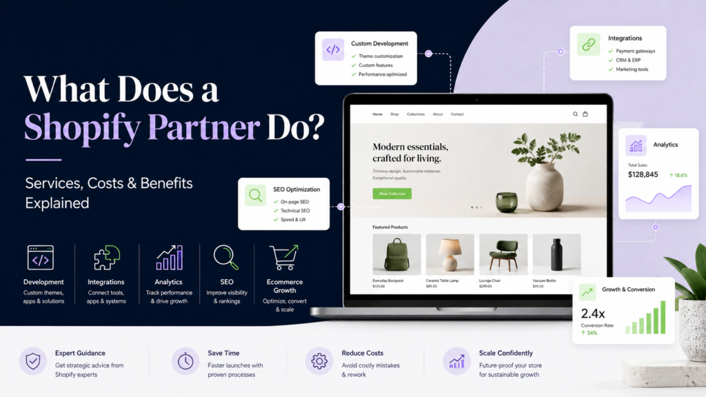 Shopify Partner services for ecommerce businesses