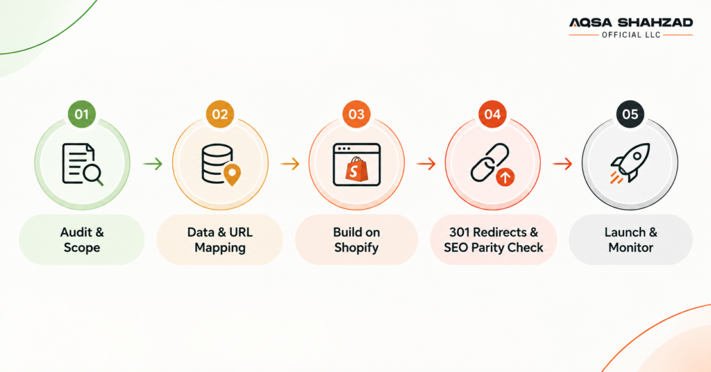 Magento to Shopify migration process steps