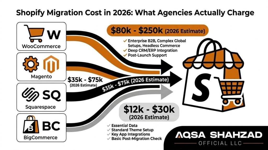 Shopify Migration Cost in 2026: What Agencies Actually Charge