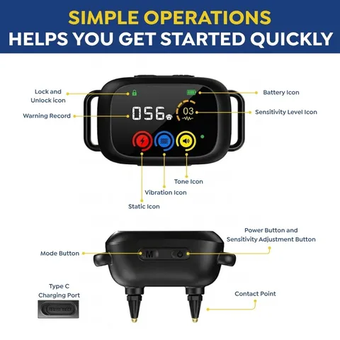 B630 bark-control collar, angled