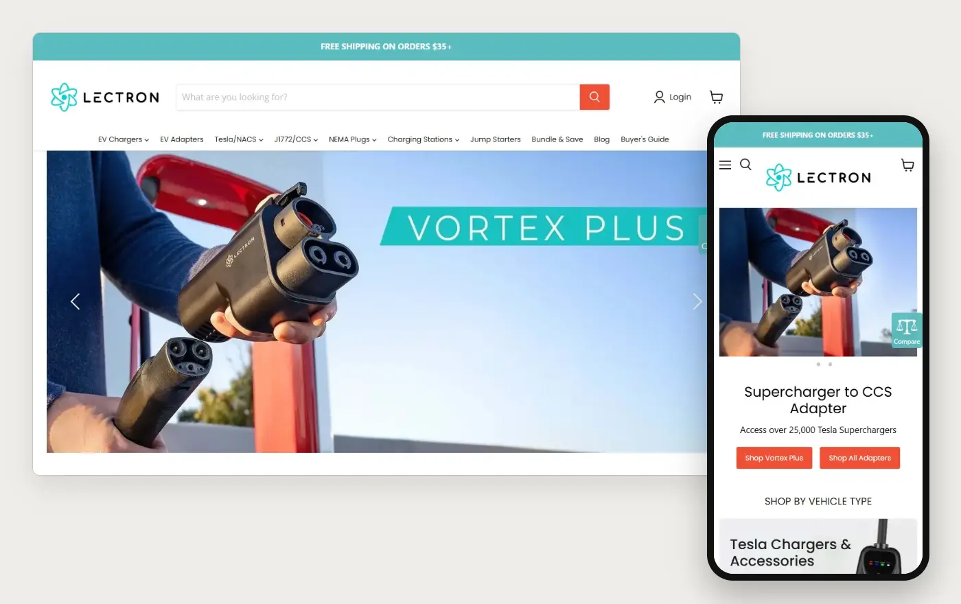 Lectron homepage on a laptop and a phone, 19 October 2026