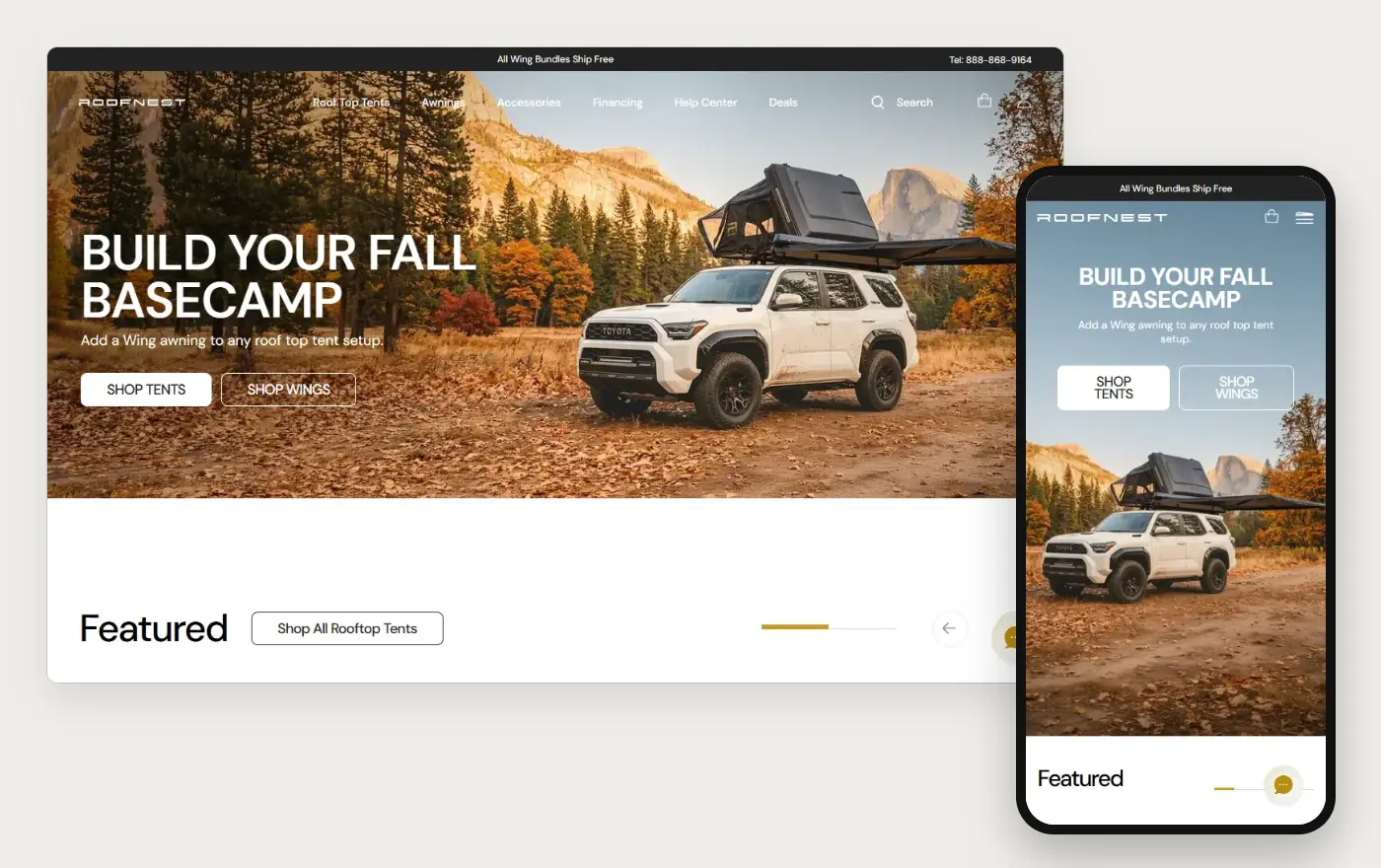 Roofnest homepage on a laptop and a phone, 19 October 2026