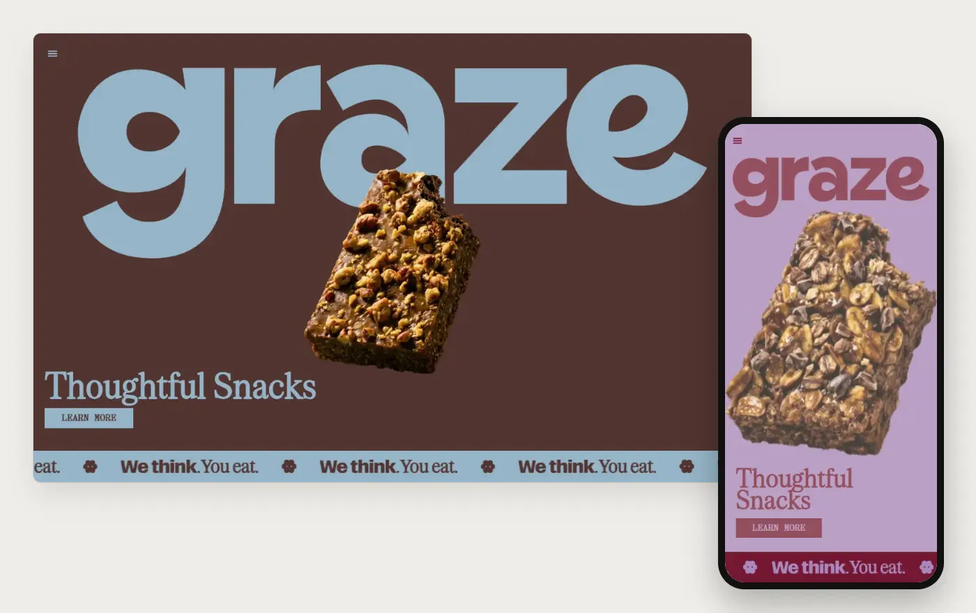 Graze's Shopify store homepage on desktop and mobile, captured on 11 October 2026