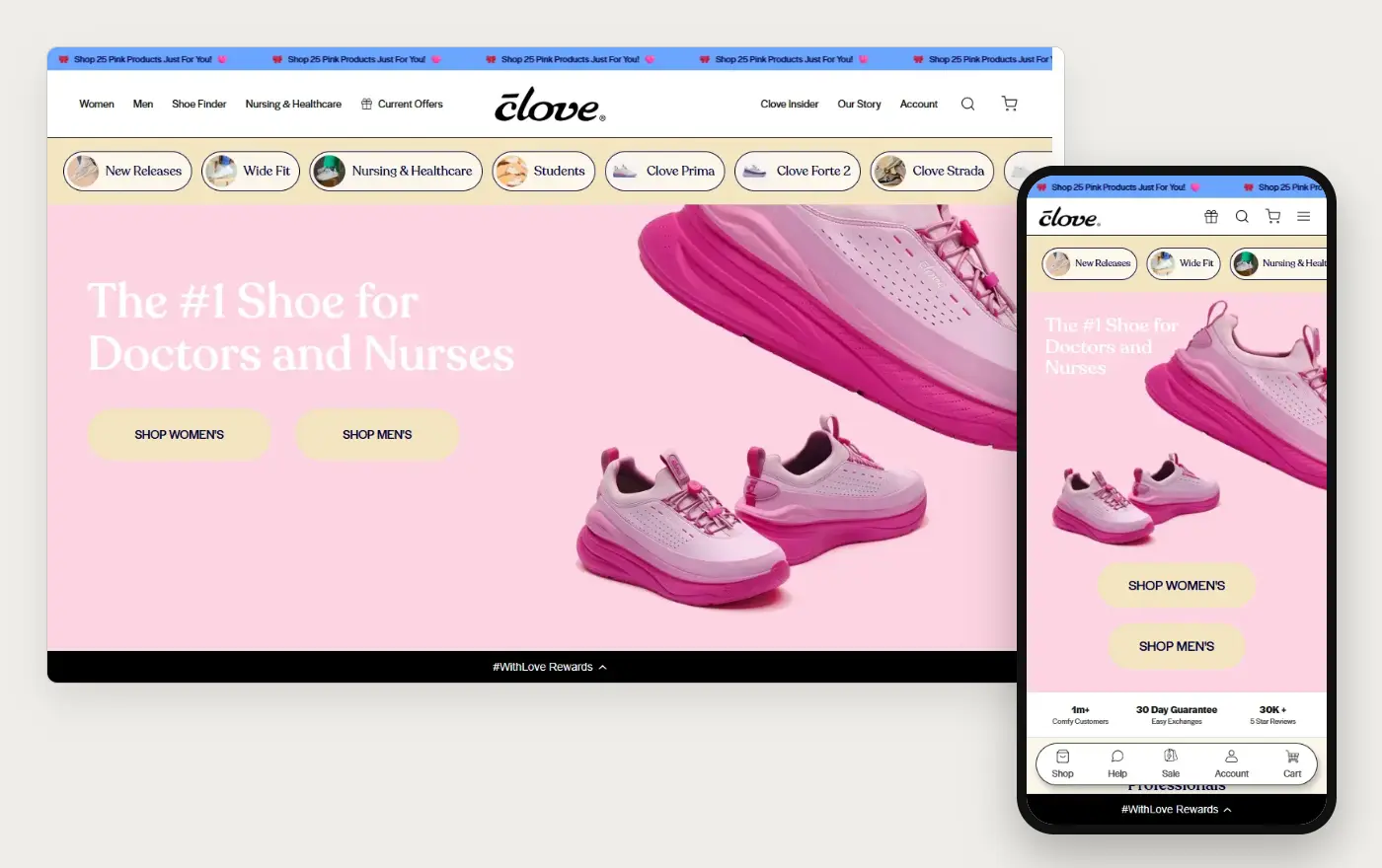 Clove homepage on a computer and a phone, 19 October 2026