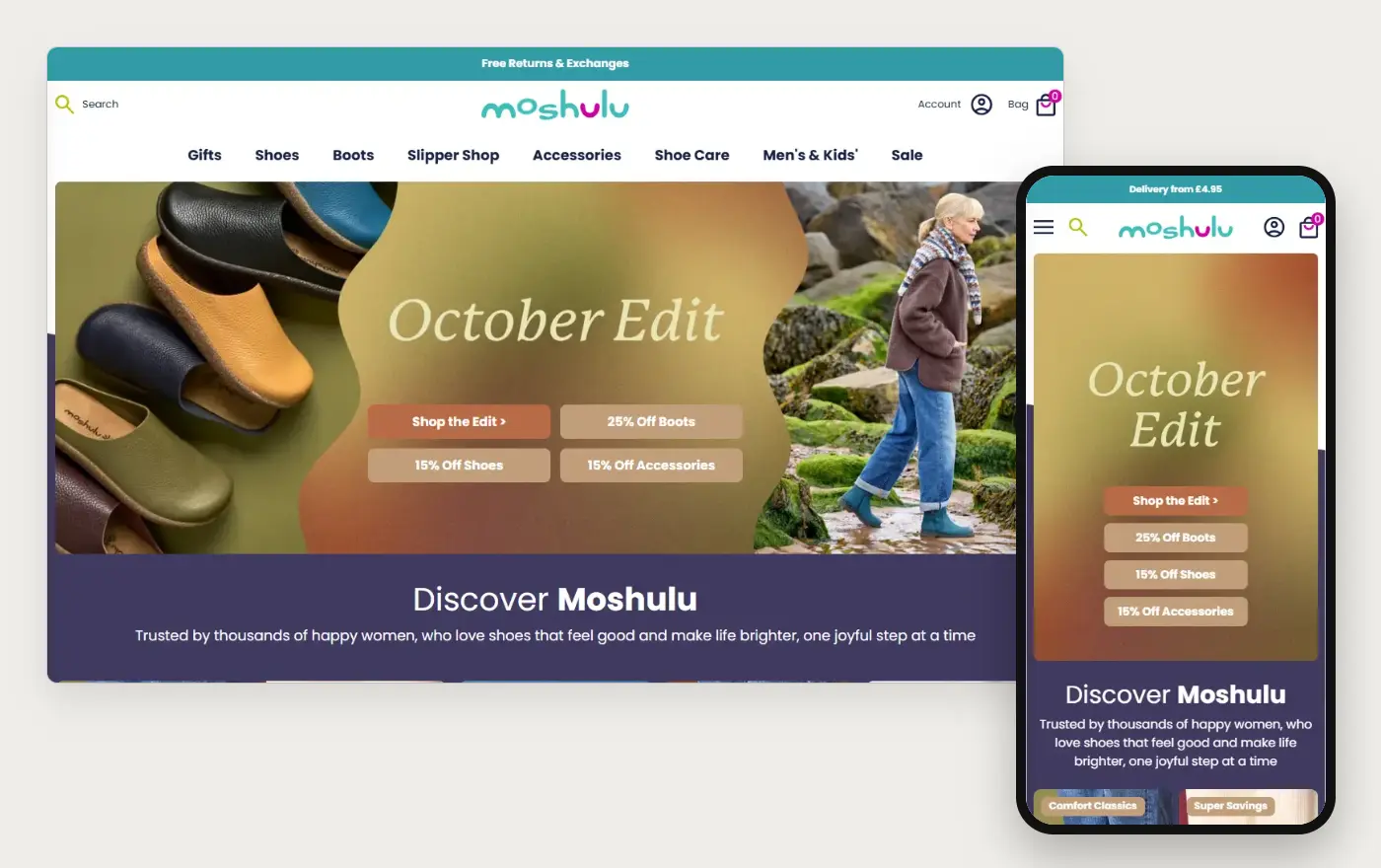 Moshulu homepage on a computer and a phone, 19 October 2026
