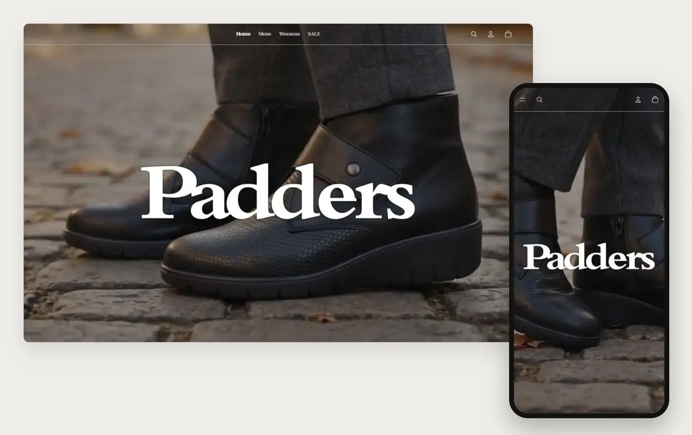 Padders homepage on a computer and a phone, 19 October 2026