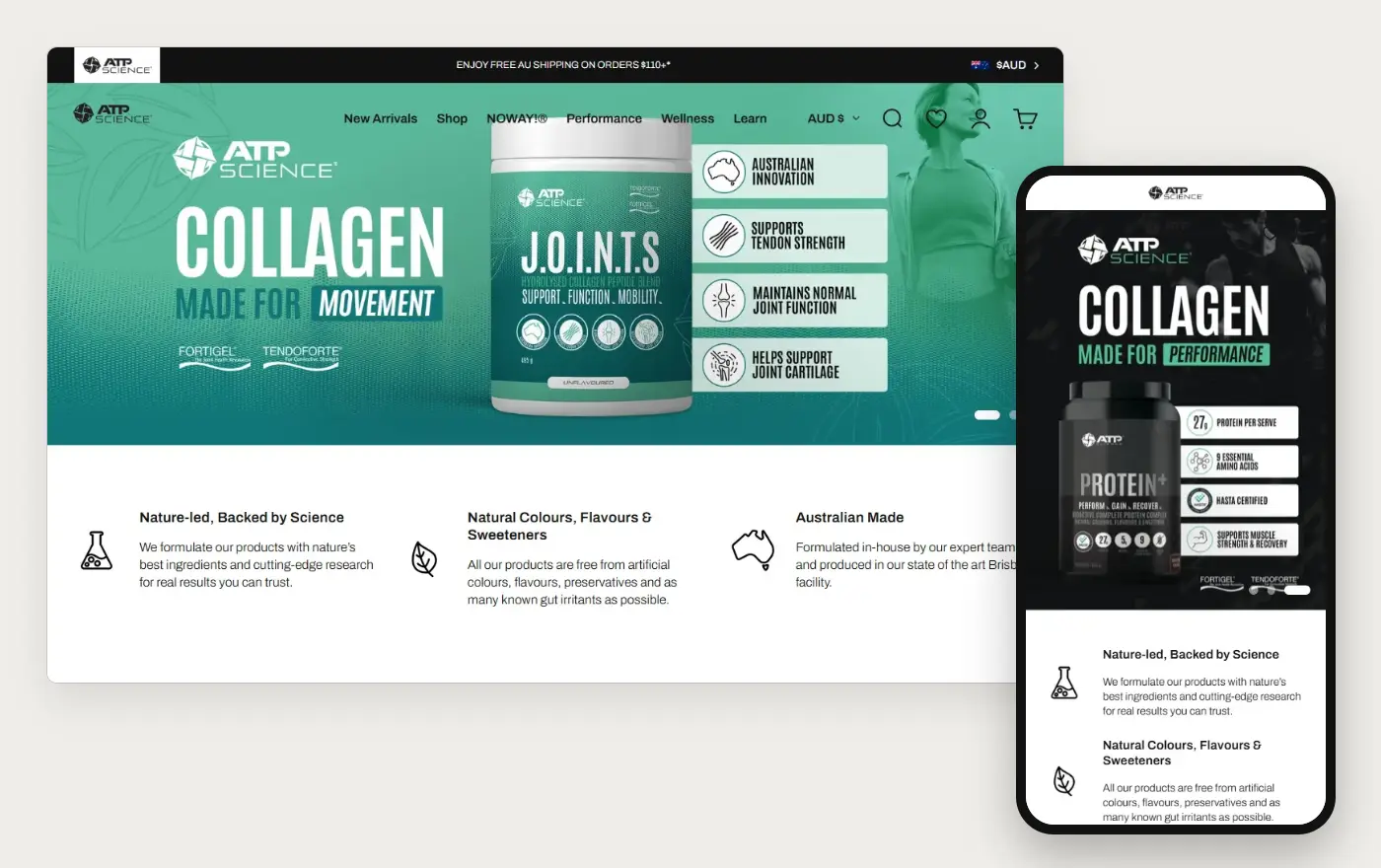 ATP Science home page in a desktop browser and on a phone, 20 October 2026